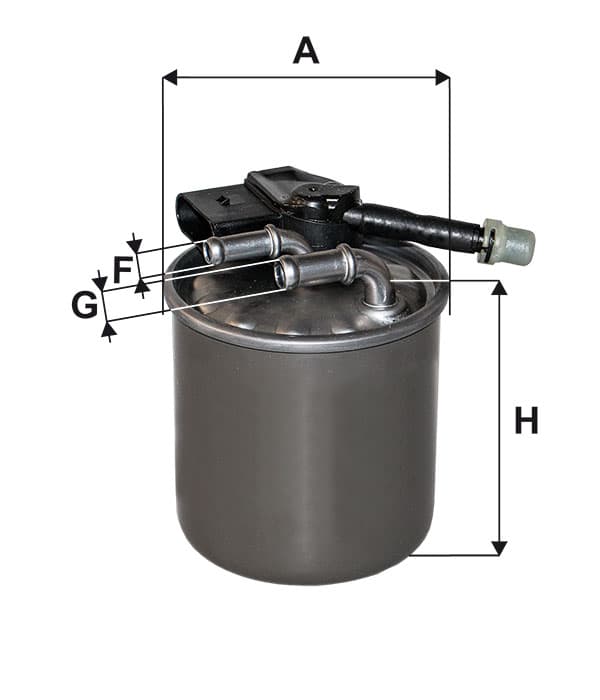 Фильтр топливный MB W204/205/212/166/221/222 2.2D 08> H406WK F026402839 WK820/17 WIX